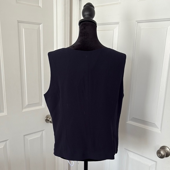 R&M Richards Dark Navy Embellished Evening Top - Picture 11 of 12